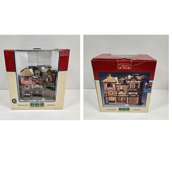 LEMAX Firehouse No. 9 2004 Lighted House w/ Box & Cord Retired 2006 Village - Picture 14 of 16